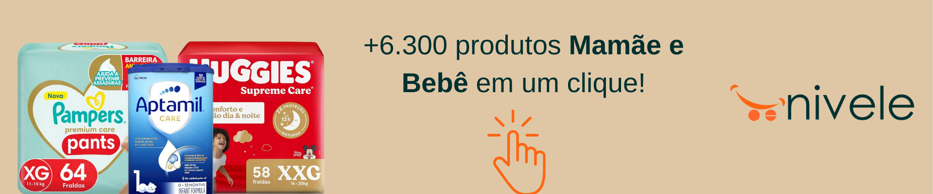 Mais de 6mil itens para Mamãe e Bebê